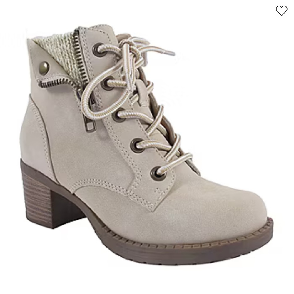 Beige Pop Little & Big Kid, Girls Venti Block Heel Lace Up Boots Size 11